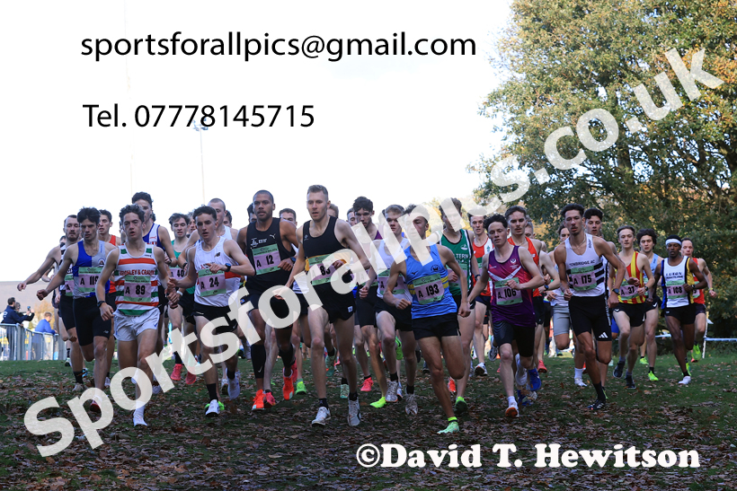 Senior Mens 2025 National Cross Country Relays, Berry Hill Park, Mansfield. Photo: David T. Hewitson/Sports for All Pics